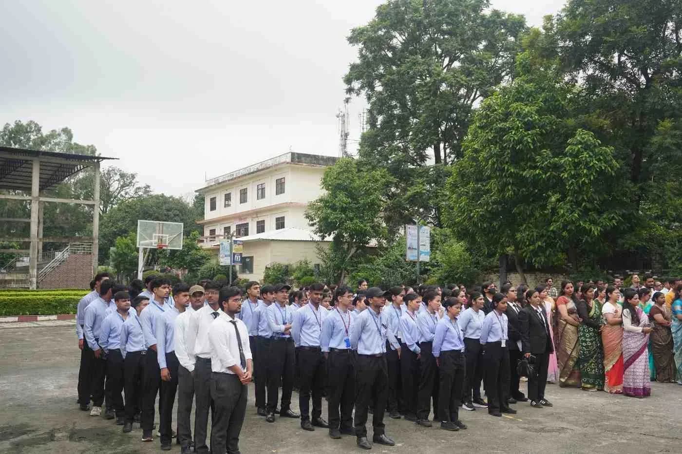 Students celebrating 80th Independence Day at Siddhartha Group of Institutions