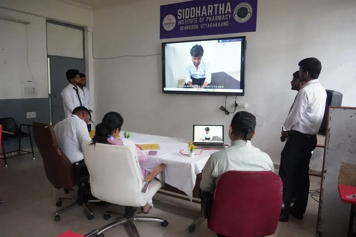 Students showcasing creativity through video making during World Pharmacists’ Day 2026