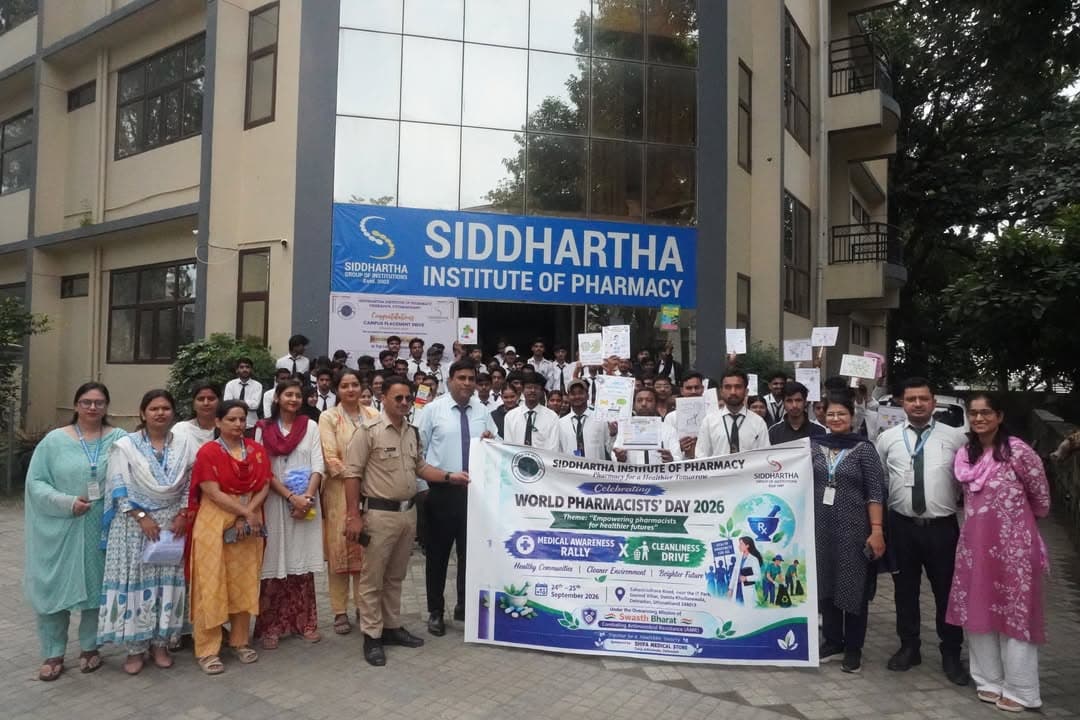 Pharmacy students participating in Medical Awareness Rally in Dehradun