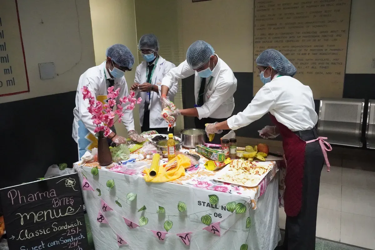 Pharmacy students preparing creative no-fire food dishes during World Pharmacists’ Day 2026
