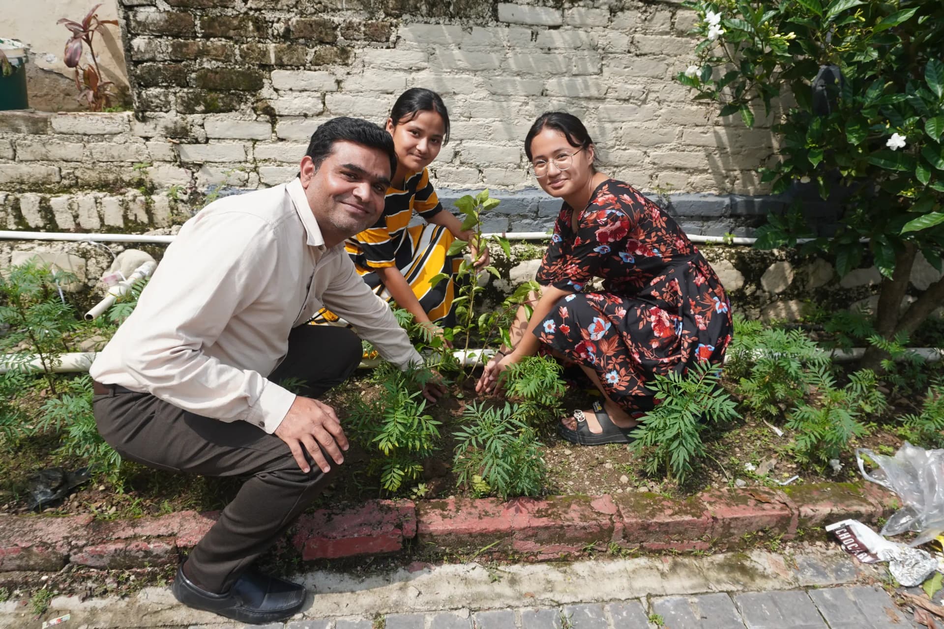 Harela 2026 plantation drive at Siddhartha Law College, Dehradun with students and faculty planting trees in the campus.
